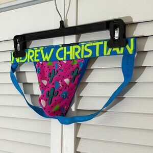 Andrew Christian Jockstrap -- Pink/Blue 80s/90s Print